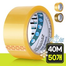 러버테이프 40M 50P 박스 투명 OPP 강력 잘붙는테이프, 투명 50P