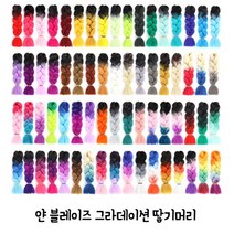 라이프피스 그라데이션 땋기 레게머리 얀헤어블레이즈, 1개, 투톤18