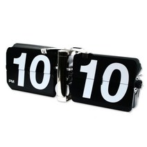 자동 종이 넘김 아날로그 벽걸이 시계 모던벽시계, 화이트