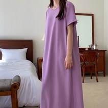 [스위트플러스] 임부복 여름 링클 훌 에이라인 롱 여성 임산부 원피스