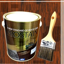 KCC프로스테인 투명 & 1Brush / 오일스테인 크리어 / PROSTAIN PC100 Clear 3.6L, 1통