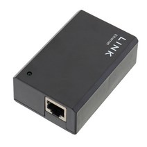 9-48V에 있는 힘 접합기 입력 DC를 가진 이더넷 스위치를 통한 PoE 인젝터 전원, 73x48x24mm, 블랙, 설명