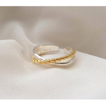 20대 연말 데이트 데일리용 두줄 꼬임반지 여자 패션 은반지 커플