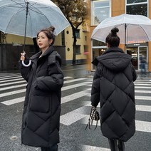 패딩 여중 롱 겨울 한국판 오버사이즈 패딩 아우터 패딩 패션