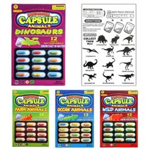 [WINZI_마켓] 부풀이모형 모형장난감 과학교구 공룡완구 달란트시장 공룡미니어쳐 씨몽키, 미스터리 캡슐 공룡 동물 부풀이 놀이 4종, WZ류_단일옵션