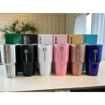 [당일배송]스타벅스 대용량 910ml 몬스터 실버 텀블러/ 답례품 어린이집 선물 사은품, 핑크