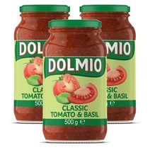 돌미오 토마토 바질 파스타 소스 500g Dolmio Traditional Recipe Tomato Basil Pasta Sauce, 3팩