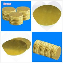황동판 구리판 적동판 황동 금속 스탬핑 빈 라운드 디스크 매력 플레이트 펜던트 보석, 3x100mm