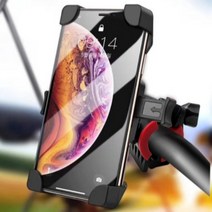 썬피크 원터치 자전거 핸드폰 거치대 오토바이 유모차 런닝머신, 블랙, 1개