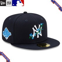 [미국정품] 900846 스냅백 캡모자 MLB [뉴욕 양키스] 뉴에라 Bloom Side Patch 59FIFTY Fitted Hat - Navy -