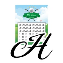 베스트원테크 골프공 스티커_마이볼 마커_이니셜 H