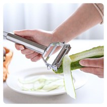 다용도 스텐채칼 채써는칼 채소 야채 오이 업소용 식당용 스텐레스채칼 손잡이채칼