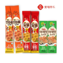 롯데푸드 옛날 소시지 3종 각 2개 한아름 알뜰 야채맛, 5세트