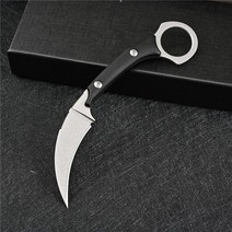 유틸리티나이프 D2 스틸 나이프 G10 핸들 야외 캠핑 유틸리티 자기 방어 EDC 군사 전술 생존 사냥 CS GO Ka, 01 Curved white