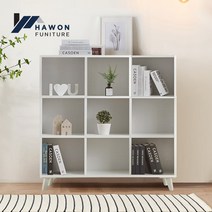 하원가구 18T 제이코 가로 세로 책장, 9칸책장-화이트