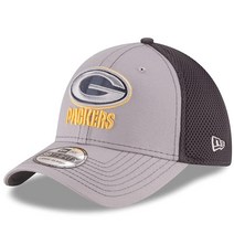 New Era NFL Grayed Out Neo 39Thirty 스트레치 플렉스 핏 모자 캡 뉴욕 자이언츠, Small-Medium, Green Bay Packers