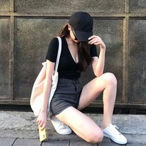 따봉오빠 여성 슬림 핏 핫 팬츠 반바지 그레이(DB452)