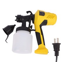 다용도22000rpm 스프레이 건 400W 220V/110V 고출력 가정용 전기 페인트 분무기 3 노즐 간편한 및 초보자, 01 Yellow US plug