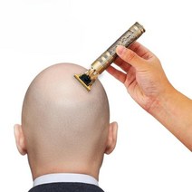 대머리 면도기 민머리 셀프 삭발 관리 클리퍼 특수 쉐이핑 전기 클리퍼 바버샵 미용실, 다이렉트차지블랙골드+바버클로스