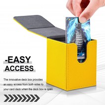 FCSELFLESS 2박스 가죽 카드 덱 박스 라지 사이즈 100개 플러스.. 정품보장, Vertical, Yellow Grey
