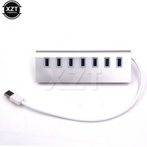usb허브 c타입허브 호환 고품질 7 포트 USB3.0 허브 알루미늄 초고속 전원 어댑터 iMac MacBook PC 노트북, 02 US Plug