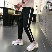 남자 알렉 굵은줄 세미 트레이닝팬츠 츄리닝 밴딩