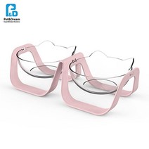 각도조절ok 2구 고양이식탁 식기 캣맘 펫피더 보울 물그릇 초보집사 편리세척 볼, 1개