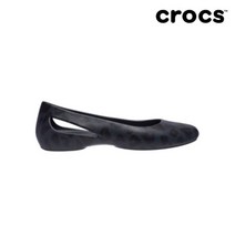 크록스 여성 슬론 그래픽 플랫 레오파드 20621090L