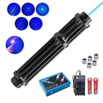 피부케어 플라즈마 레이저높은 강력한 레이저 포인터 블루 라이트 충전식 배터리 토치 전술 서바이벌 펜, 06 With battery C