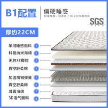 20cm 두께 야자 코코넛 독립스프링 매트리스 라텍스 쿠션 매트, 1200mmx1900mm, B