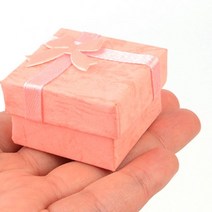선물용 사각 반지케이스 반지포장 골판지 악세사리부자재 지관통 패키지 관련키워드 돌반지케이스 친환경포장 크라프트박스, 핑크