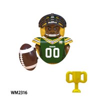 축구 완구 럭비 농구 스포츠 선수 번들 NFL 빌딩 블록 미니 액션 피규어 장난감 24 개세트, 20.WM2316 - With Body