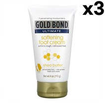 골드본드 소프트닝 풋크림 시어버터 113g 3팩 Gold Bond Softening Foot Cream, 1개, 1개