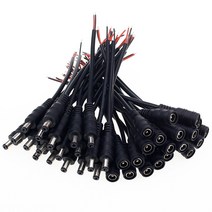 전선 와이어 방수 커넥터 510pcs 5.5x2.1 플러그 dc 남성 또는 여성 케이블 3528 5050 led 스트립 라이트, 10pcs DC 남성