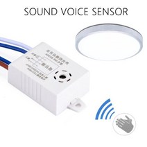 2개 MR-SK50A 220V 모듈 감지기 자동 켜기 지능형 사운드 센서 라이트/복도/목욕/창고/계단, 한개옵션0