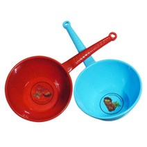 일신플라스틱 손잡이바가지 욕실바가지 자루바가지 5size 소소 소 중 대 특대 물삭구 욕실청소도구, 빨강