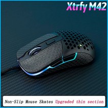 BTL DIY 수제 미끄럼 방지 땀 마우스 도마뱀 스킨 스티커 그립 스케이트 Xtrfy M42 용 미포함, 13 The black, 한개옵션1