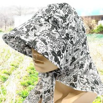 자외선차단 리본 끈농모-농사 어촌 모자/밭일모자/썬캡 선가드 작업모자