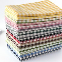 자투리 면20수선염9mm 레트로깅엄체크 택1, 면20수선염9mm 레트로깅엄체크 연그린