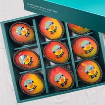 [명절선물] 당도선별 항공직송 고당도 애플망고 선물세트, 1박스, 항공직송 애플망고 9과 특대(4KG) 선물용