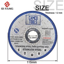 그라인더날 유리절단 커팅디스크 75mm/115mm/125mm 원형 수지 그라인딩 휠 톱 블레이드 앵글 그라인더 금속 절단 용 디스크, 06 115x1.2x22.23mm