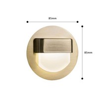 계단리프트 핸드카 대차 전동 가정용리프트 농업용운반차 오목한 마운트 LED 벽 램프 사각형 원형 계단 조명 코너 풋라이트 침실 옷장 발코니 주방 장식, 16.Round Gold - 3W - Cool Whit