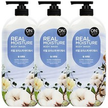 온더바디 리얼 모이스처 바디워시 웜 코튼향 865ml ( 900g ) / 바디클렌저, 3통