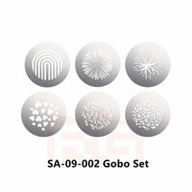 고보라이트Godox S30/S60 포커싱 LED 라이트 액세서리 프로젝션 렌즈 Gobo SA17 Bowens 마운트 부착 스포트, 10 SA09002