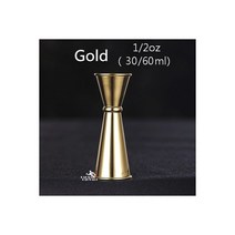 칵테일쉐이커 취미키트 칵테일 세트 일본 측정 컵 도구 바 지거 액세서리, Gold 30-60ml 3