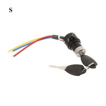 범용 전기 자전거 점화 스위치 키 전원 잠금 시작 ATV Go Kart 스쿠터 오토바이 사이클링 부품, [01] S