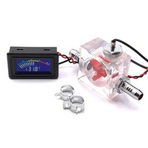 Liquid Cooler 3 Way FlowMeter LED Thermometer PC Computer Heat Dissipation Parts Computer Accessories, 빨간색
