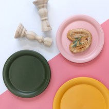 위즈라인 매트 원형 플레이트 3size, 블랙, 1개