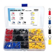 세인테크 터미널 압착 단자 세트 절연 비절연 전선 배선 연결 케이블, O형 터미널 세트-구성A