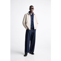 독일 자라 ZARA 인조 가죽 재킷 - 오이스터 화이트 100749